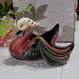 Vintage Hull Mother Goose Swan Duck Ceramic Planter Home Decor